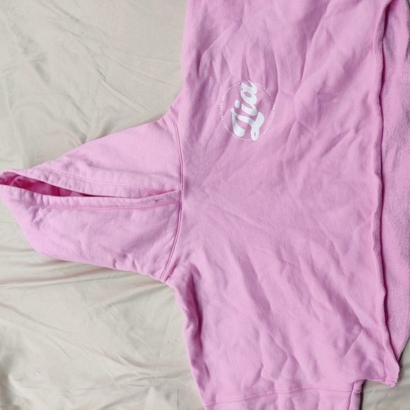 Miss Lola Pink crop hoodie and lower - Picture 4 of 7